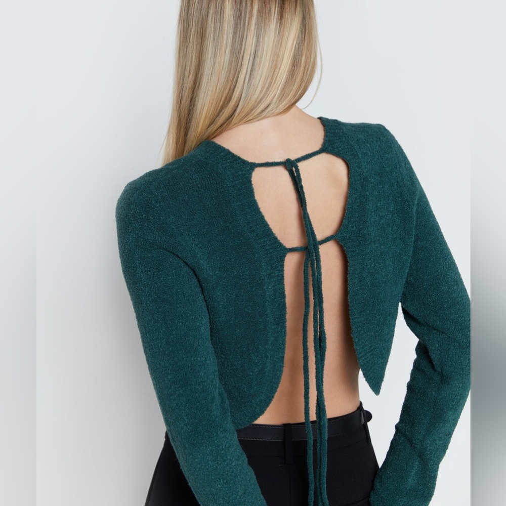 Oak+Fort‎ Open Back Fuzzy Sweater Sz S